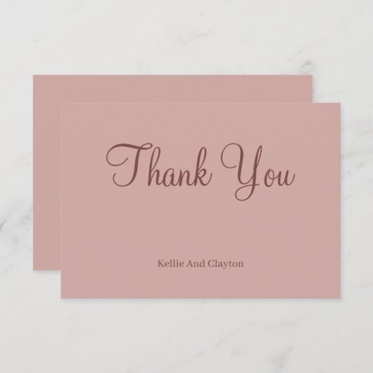 Cinnamon Roos Modern Minimalist Weddenschap (Voorkant / Achterkant)