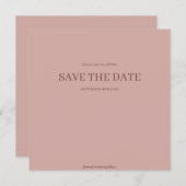 Cinnamon Roos Modern Minimalist Weddenschap Save The Date (Voorkant / Achterkant)