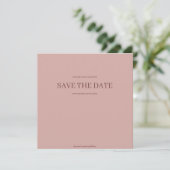 Cinnamon Roos Modern Minimalist Weddenschap Save The Date (Staand voorkant)