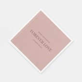 Cinnamon Roos Modern minimalist Wedding Napkins Servet (Hoek)