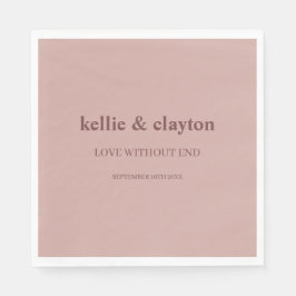 Cinnamon Roos Modern Type Wedding Napkins Servet