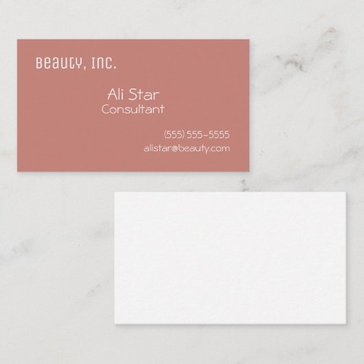 Cinnamon Roos Vaste Visitekaartjes (Voorkant / Achterkant)