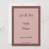 Cinnamon Roos vormde sparen de Datum Save The Date (Voorkant)