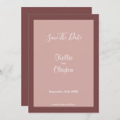 Cinnamon Roos vormde sparen de Datum Save The Date (Voorkant / Achterkant)