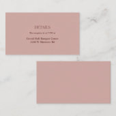 Cinnamon Roos Weddenschap - Enclosure Card Informatiekaartje (Voorkant / Achterkant)