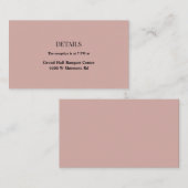 Cinnamon Roos Weddenschap - Enclosure Card Informatiekaartje (Voorkant / Achterkant)