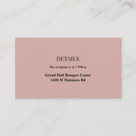 Cinnamon Roos Weddenschap - Enclosure Card Informatiekaartje