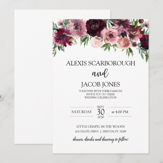 Cinnamon Roos Weddenschap Kaart (Voorkant / Achterkant)