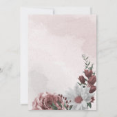 cinnamon roos witte florale geometrische verjaarda kaart (Achterkant)