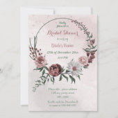 cinnamon roos witte florale vrijgezellenfeest kaart (Voorkant)