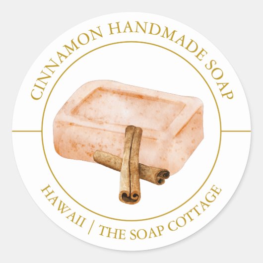 Cinnamon Soap label (Voorkant)