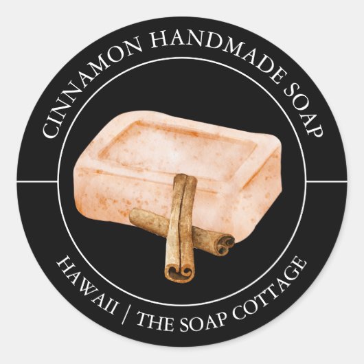 Cinnamon Soap label (Voorkant)