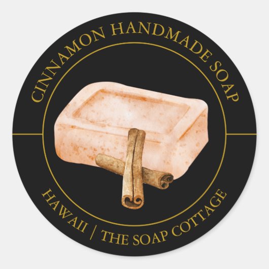 Cinnamon Soap label (Voorkant)