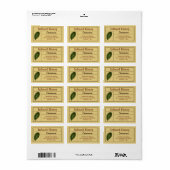 Cinnamon Spice Amber Gold Infused Honey Jar Etiket (Full Sheet)