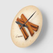 Cinnamon Spice Clock Ronde Klok (Hoek)