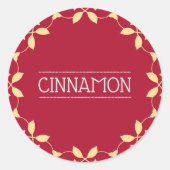 Cinnamon Spice Jar Stickers Red (Voorkant)