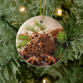 Cinnamon Spice Kerstversiering Keramisch Ornament