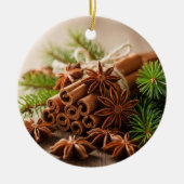 Cinnamon Spice Kerstversiering Keramisch Ornament (Voorkant)