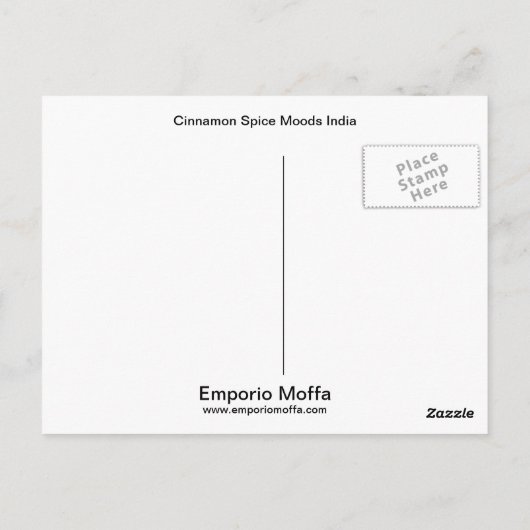 Cinnamon Spice Moods India Briefkaart (Achterkant)