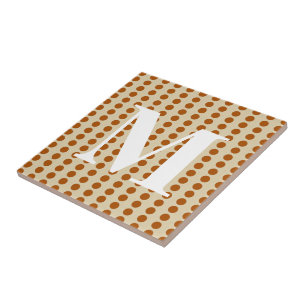 Cinnamon Spice Moods Stippen met monogram Tegeltje