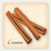 Cinnamon Spice Square Sticker (Voorkant)