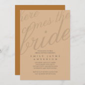 Cinnamon Spice Typography Vrijgezellenfeest Modern Kaart (Voorkant / Achterkant)