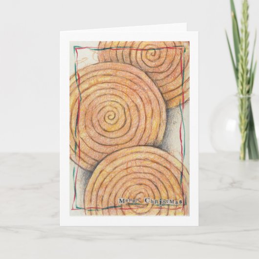 Cinnamon Spirals Kerstkoekjes met recept Feestdagen Kaart (Voorkant)