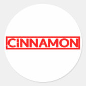 Cinnamon Stamp Ronde Sticker (Voorkant)