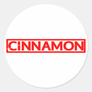 Cinnamon Stamp Ronde Sticker