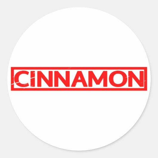 Cinnamon Stamp Ronde Sticker (Voorkant)