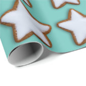 Cinnamon Star Cookies Patroon Kerstmis en Kerstmis Cadeaupapier (Rol Hoek)