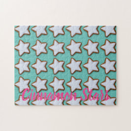 Cinnamon Star Cookies Patroon Kerstmis en Kerstmis Legpuzzel