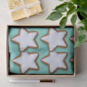 Cinnamon Star Cookies Patroon Kerstmis en Kerstmis Tissuepapier (Geschenk)