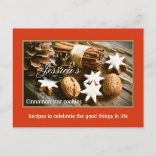 Cinnamon Star kerstkoekjes Recipe Briefkaart