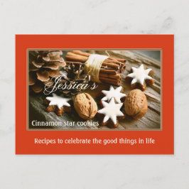 Cinnamon Star kerstkoekjes Recipe Briefkaart