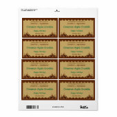 Cinnamon Sticks Scalloped Edge Food Etiket (Full Sheet)