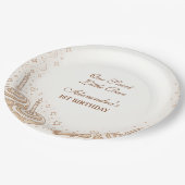 Cinnamon Swirl Little Bun 1st Birthday Papieren Bordje (Gekanteld)