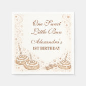 Cinnamon Swirl Little Bun Birthday Servet (Voorkant)