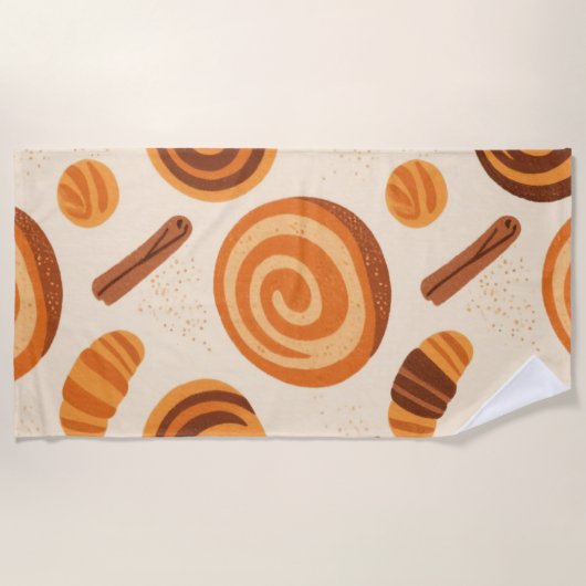 Cinnamon Swirls Handdoek – Warm & Zoet Gezellig Se (Voorkant)