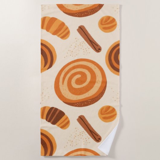 Cinnamon Swirls Handdoek – Warm & Zoet Gezellig Se (Voorkant)