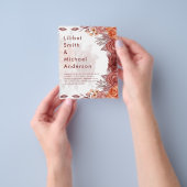 Cinnamon Terracotta HERFST Floral Botanical WEDDIN Flyer (Hand)