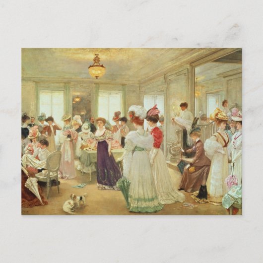 Cinq Heures chez le Couturier Paquin, 1906 Briefkaart (Voorkant)