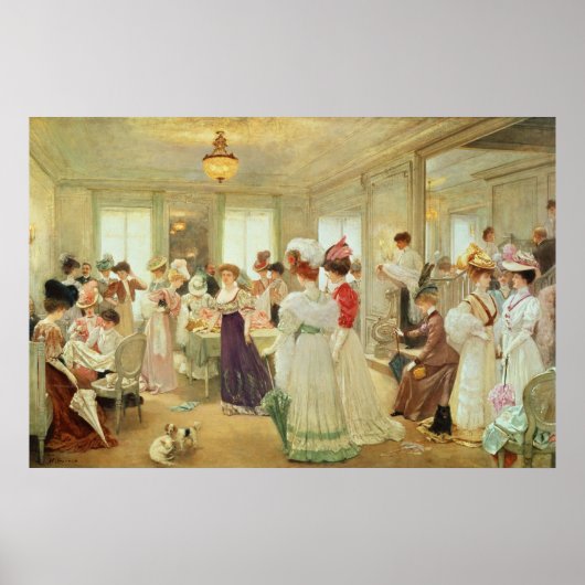 Cinq Heures chez le Couturier Paquin, 1906 Poster (Voorkant)