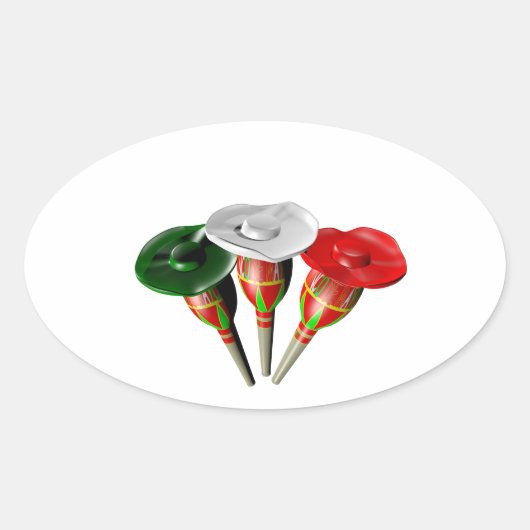 Cinqo de Mayo Ovale Sticker (Voorkant)
