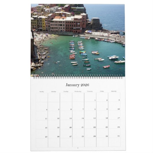 Cinque Terre 2026 Groot Kalender (Jan 2026)