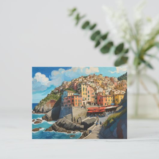 Cinque Terre Art Briefkaart (Staand voorkant)