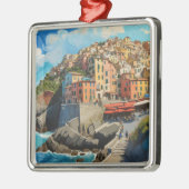 Cinque Terre Art Metalen Ornament (Links)