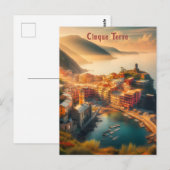 Cinque Terre Beach Italië  Europa Reizen Briefkaart (Voorkant / Achterkant)