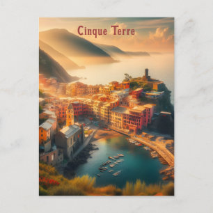 Cinque Terre Beach Italië  Europa Reizen Briefkaart