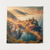 Cinque Terre Beach Italië  Europa Reizen Wandkleed (Voorkant)